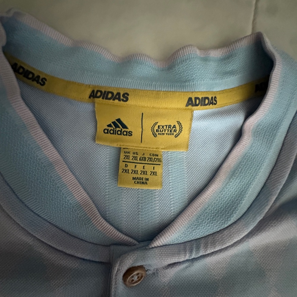 Adidas Light Blue Argyle Button Down Shirt - image 3